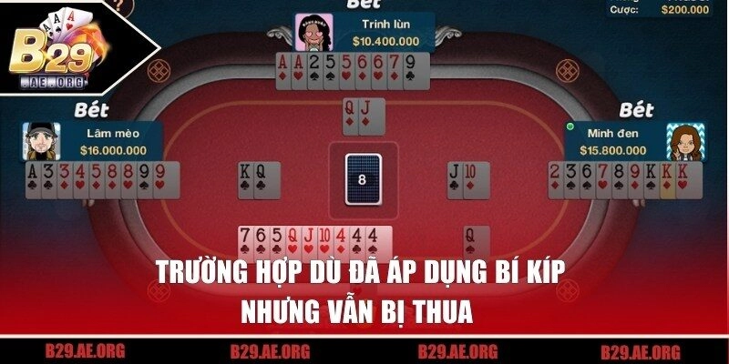 Khi áp dụng chiến thuật Ù vẫn thất bại nên làm gì?