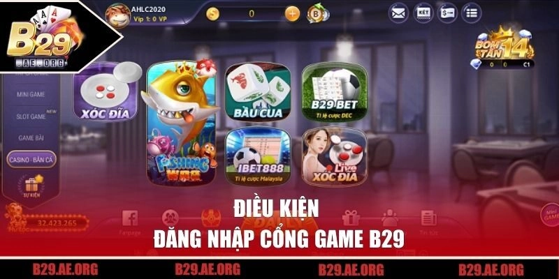 Điều kiện đăng nhập B29 cần biết